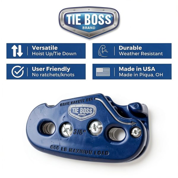 Tie Boss 3/8 Blue Block Tackle BestNest 300lb Hoist-3