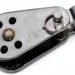 Prolinemax Marine Stainless Steel 1/4" Pulley Block Removable Pin & Toggle Nylon Sheave-0