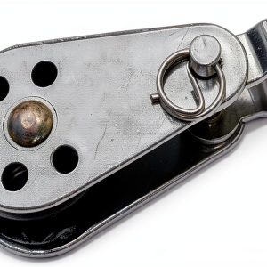 Prolinemax Marine Stainless Steel 1/4" Pulley Block Removable Pin & Toggle Nylon Sheave-0