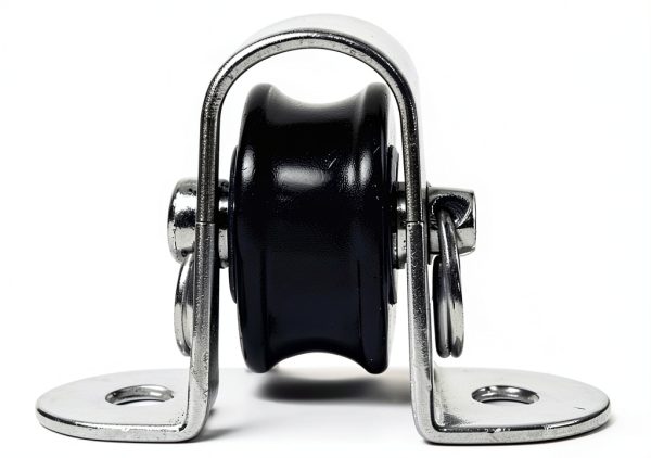 Prolinemax 4 Pc Marine Stainless Steel T304 1/4" Surface Mount Pulley Block Nylon Sheave-0
