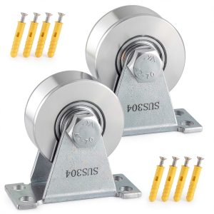 V Groove Wheel Pulley Block WENHUALI Stainless Steel Super Silent-0