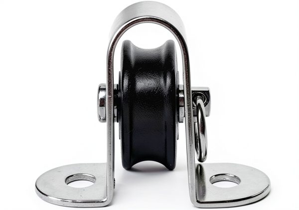 Prolinemax 4 Pc Marine Stainless Steel T304 1/4" Surface Mount Pulley Block Nylon Sheave-1