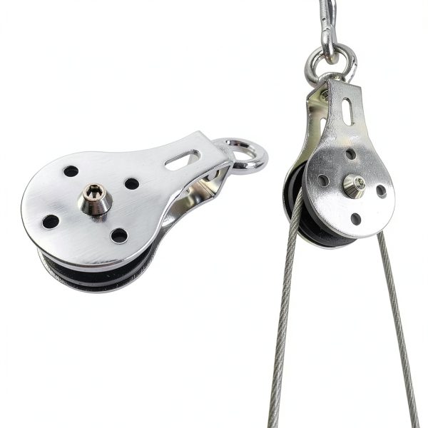 Pulley Wheel color river Stainless Steel Block 360 Rotating Silver-2