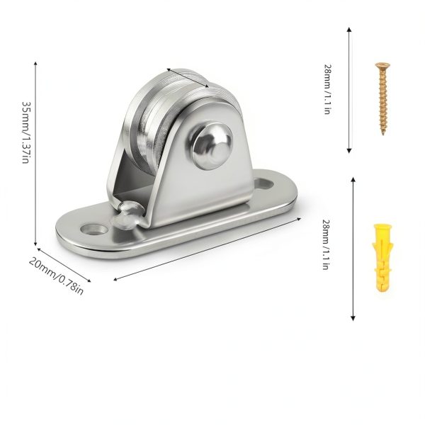 Farady Small Pulley Block Silent Wall Mounted Carbon Steel Pulley (4)-2