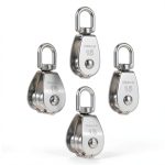Pulley Block PATIKIL Single & Double Stainless Steel, 35KG Capacity-0
