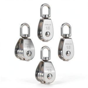 Pulley Block PATIKIL Single & Double Stainless Steel, 35KG Capacity-0