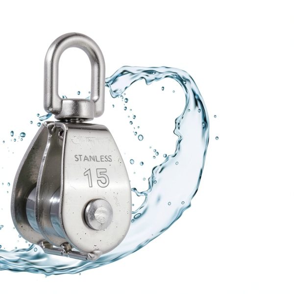 Pulley Block PATIKIL Single & Double Stainless Steel, 35KG Capacity-4